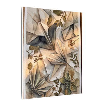 Golden Hour Paper Fold Canvas Art - Japandi Seijaku