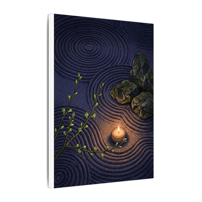 Mono No Aware Rock Garden Canvas Art - Zen Ukiyo E Inspired