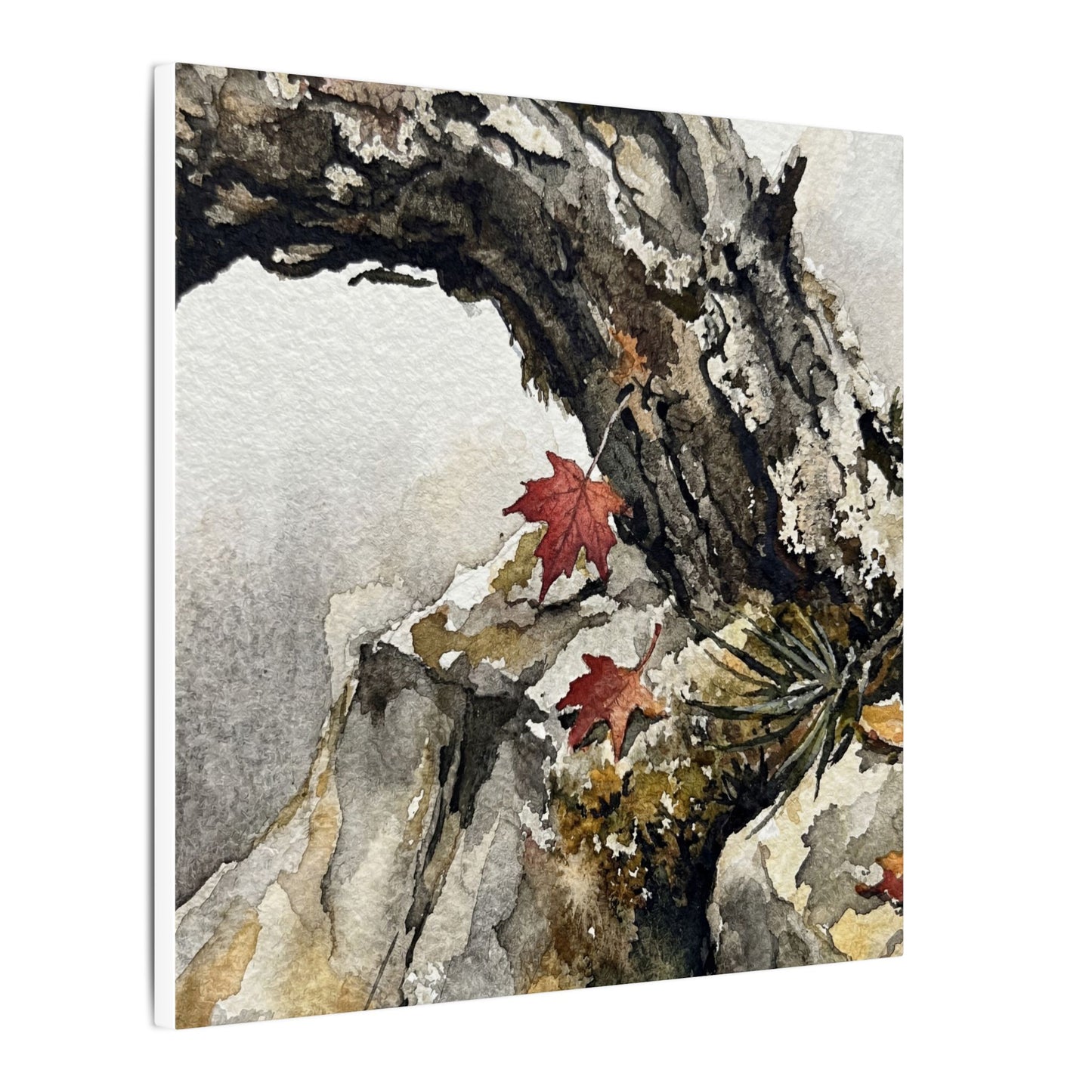 Pine Tree Autumn Canvas Art | Japandi Earthy Design
