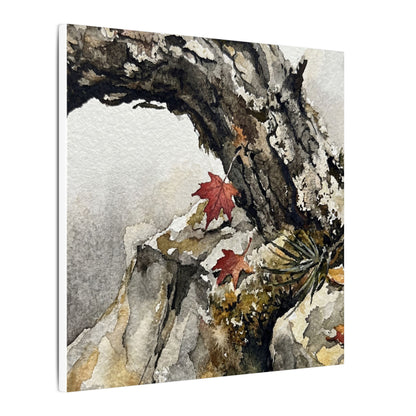 Pine Tree Autumn Canvas Art | Japandi Earthy Design