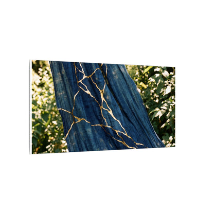 Resilient Silk Drape Canvas Art - Gold Repair Kintsugi