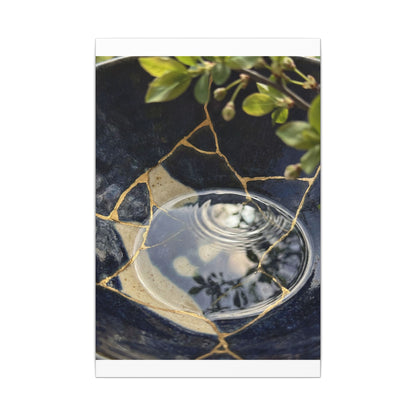 Water Ripple Spring Canvas Art | Kintsugi Beautiful Design