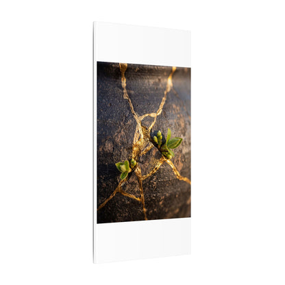 Rust Patina Gold Repair Canvas Art | Resilient Kintsugi Art