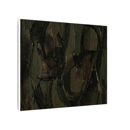 Mixed Media Dark Japandi Textured Canvas Art
