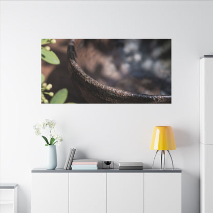 Ceramic Bowl Shadow Zen Canvas Art | Moody Dark Japandi Art