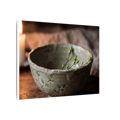 Ceramic Bowl Spring Canvas Art | Japandi Neutral Design