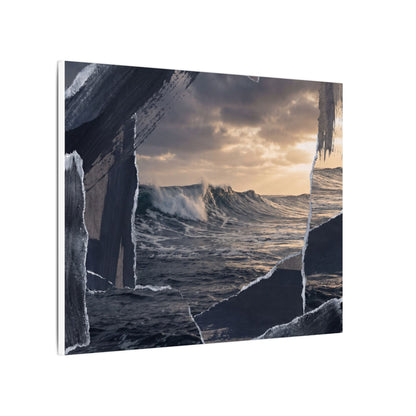 Fukinsei Ocean Wave Canvas Art - Dark Japandi Shadow Zen