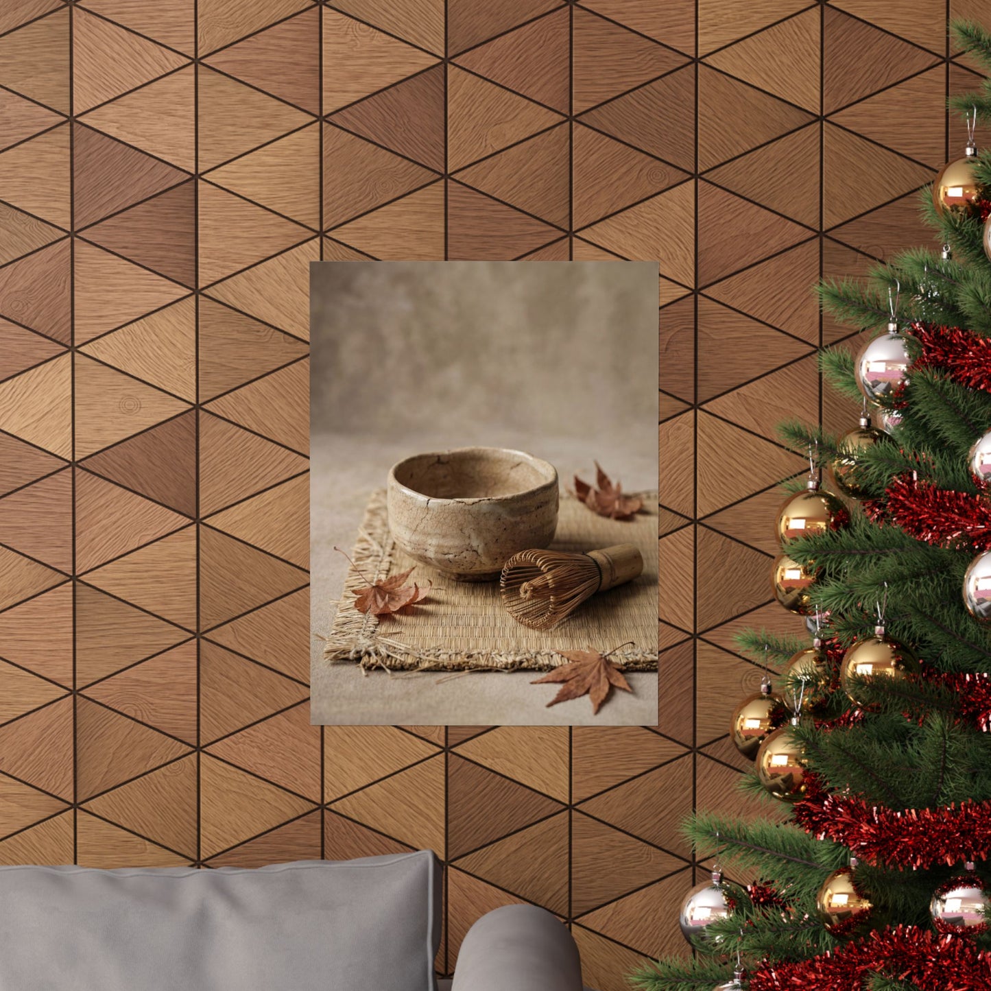 Tea Ceremony Autumn Wall Art Print | Japandi Warm Design