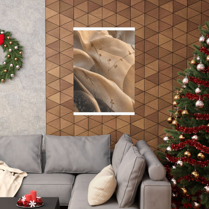 Silk Drape Winter Wall Art Print | Japandi Cozy Design