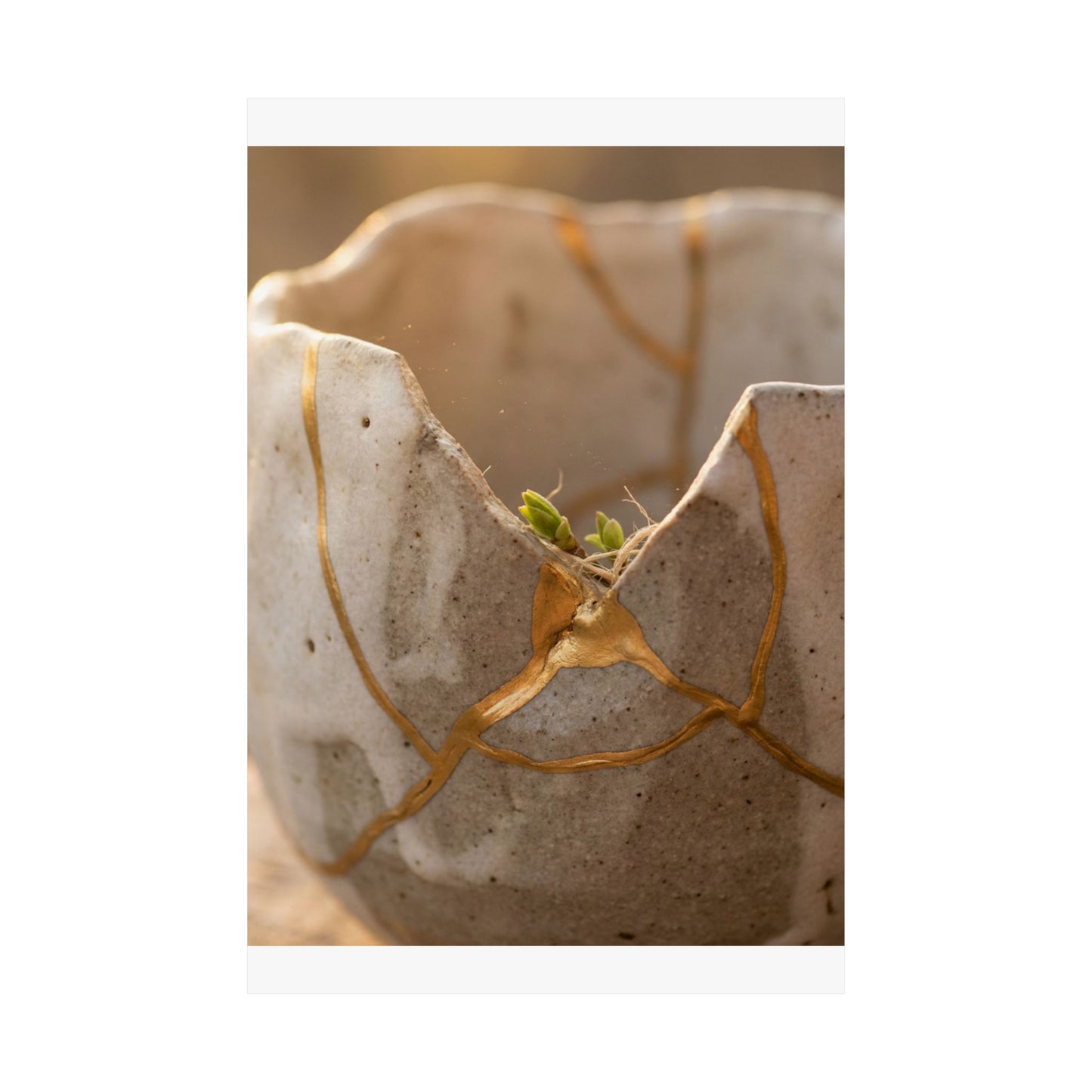 Broken Pottery Wall Art Print | Spring Japandi Minimal Line Art