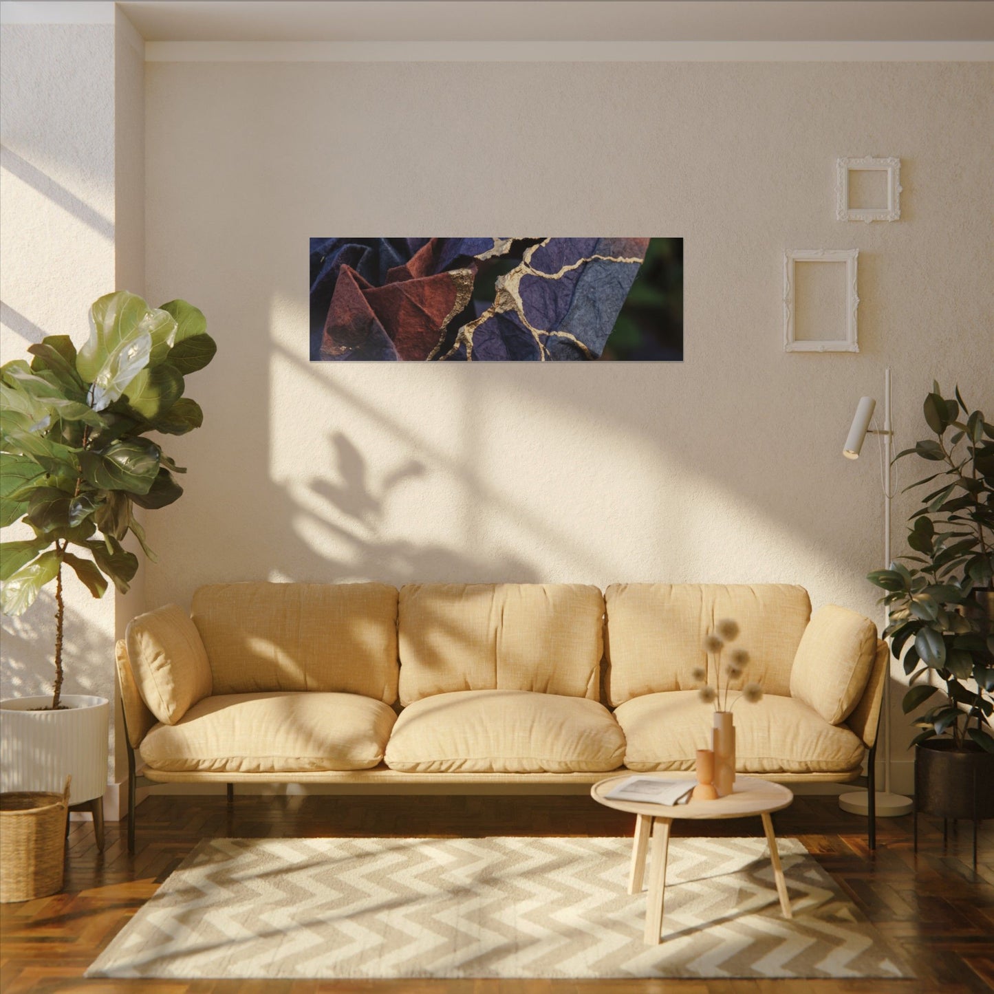 Philosophical Paper Fold Canvas Art - Gold Vein Kintsugi