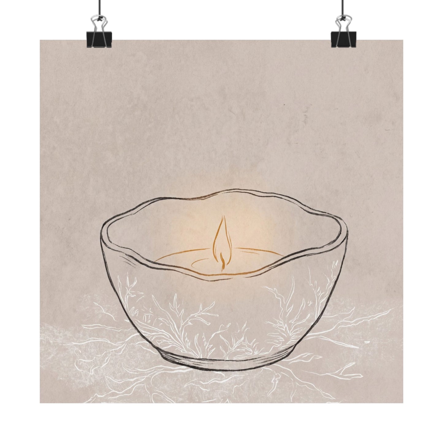 Ceramic Bowl Winter Wall Art Print | Japandi Warm Design Art Print