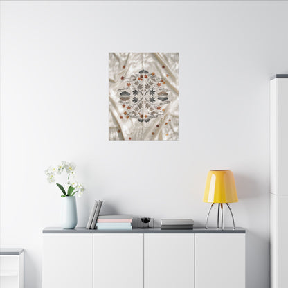 Elegant Silk Drape Canvas Art - Japanese Pattern Japandi