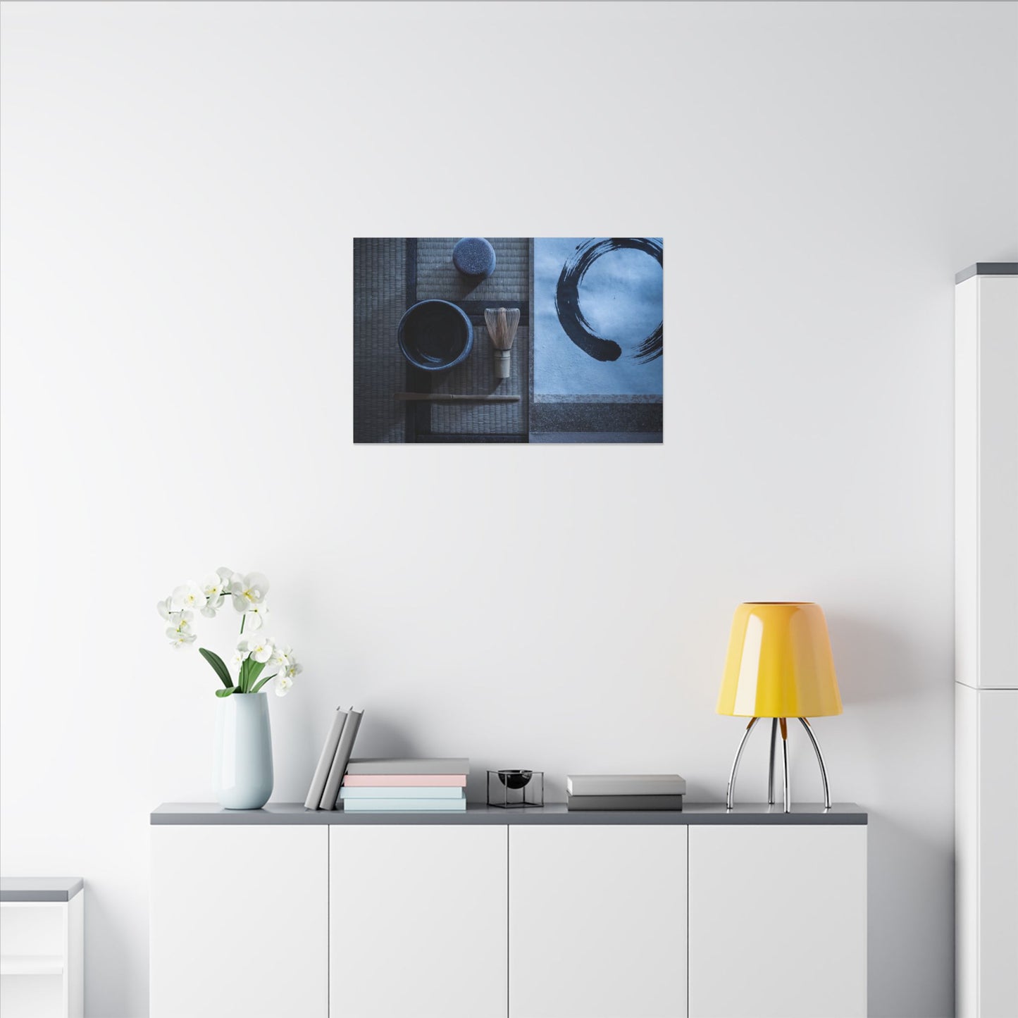 Tea Ceremony Enso Canvas Art | Calm Zen Art