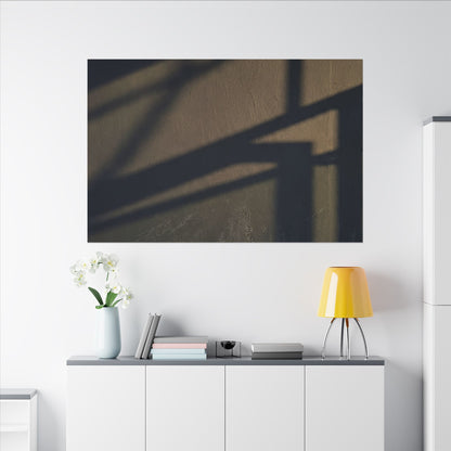 Sophisticated Shadow Play Canvas Art - Moody Minimal Dark Japandi