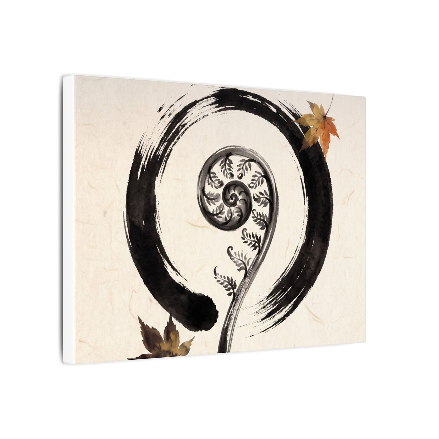 Fern Unfurling Autumn Canvas Art | Zen Peaceful Design