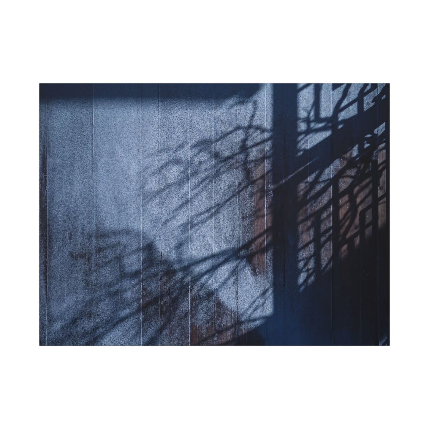 Shadow Play Moody Minimal Canvas Art | Moody Dark Japandi Art