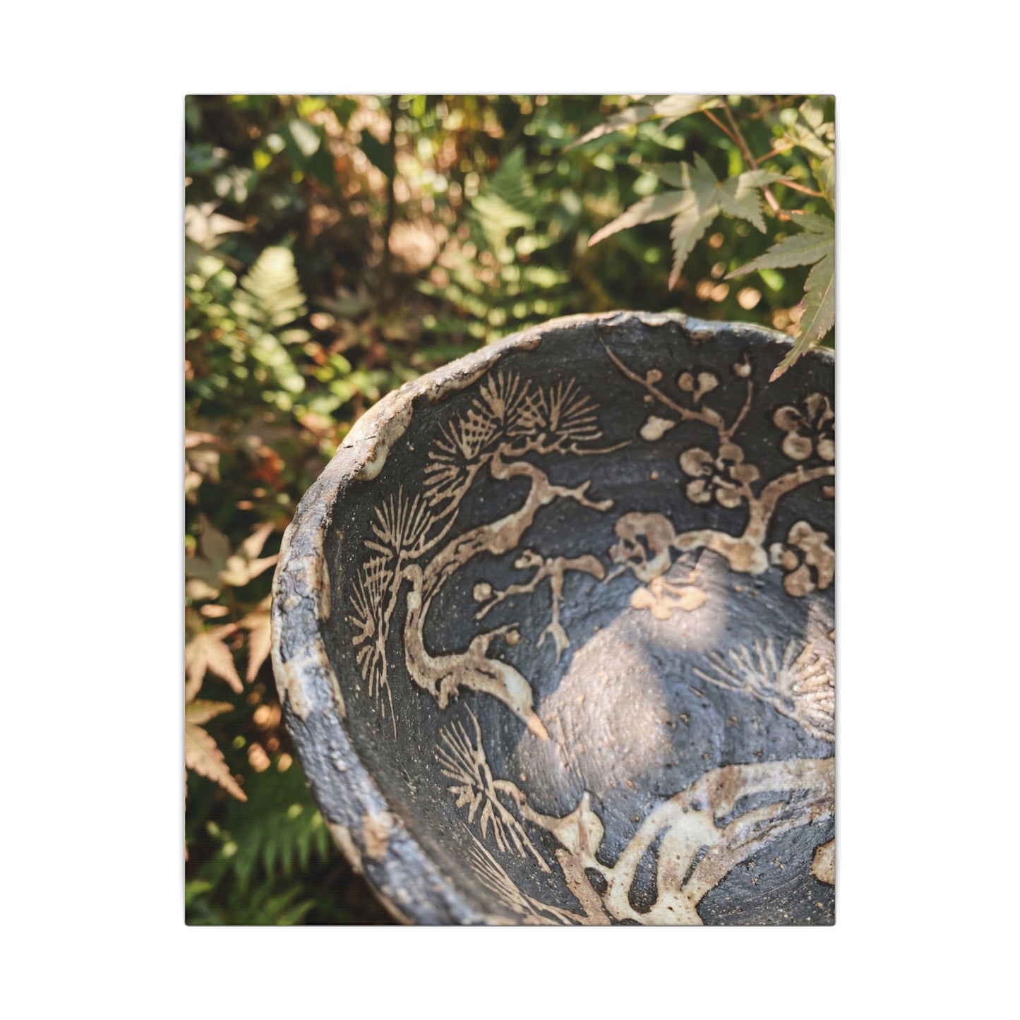 Ceramic Bowl Canvas Art | Summer Japandi Japanese Pattern Art
