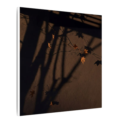 Shadow Play Autumn Canvas Art | Dark Japandi Luxurious Design