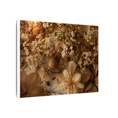 Spring Dried Flowers Japanese Pattern Canvas Art | Earthy Decor