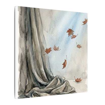 Ma Silk Drape Canvas Art - Japandi Watercolor