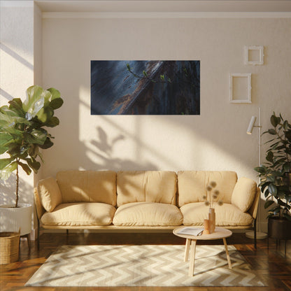 Rust Patina Canvas Art | Spring Dark Japandi Shadow Zen Art