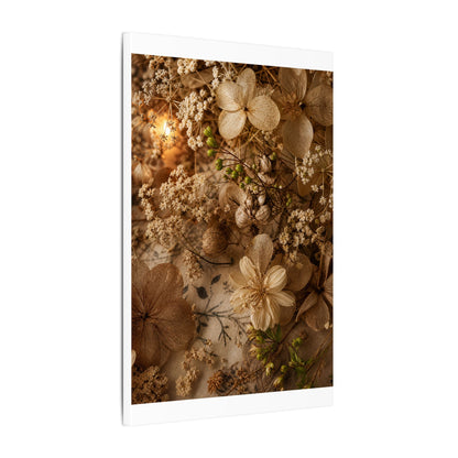 Spring Dried Flowers Japanese Pattern Canvas Art | Earthy Decor
