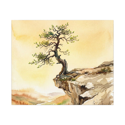 Golden Hour Pine Tree Canvas Art - Japandi Fukinsei