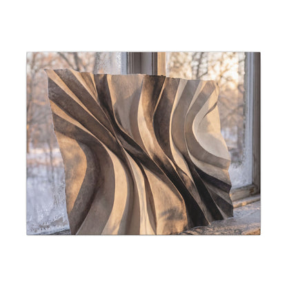 Mono No Aware Paper Fold Canvas Art - Japandi Minimal Line