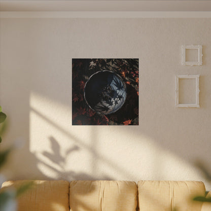 Autumn Ceramic Bowl Shadow Zen Canvas Art | Bold Decor
