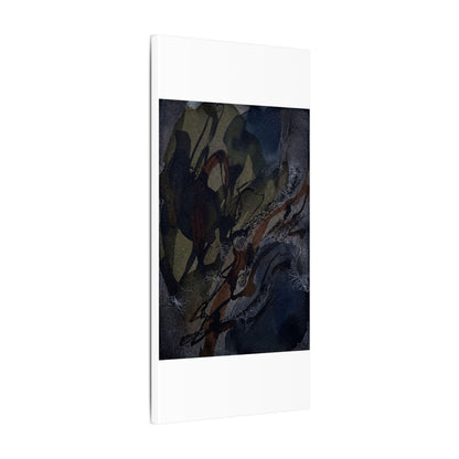 Shadow Play Winter Canvas Art | Dark Japandi Luxurious Design