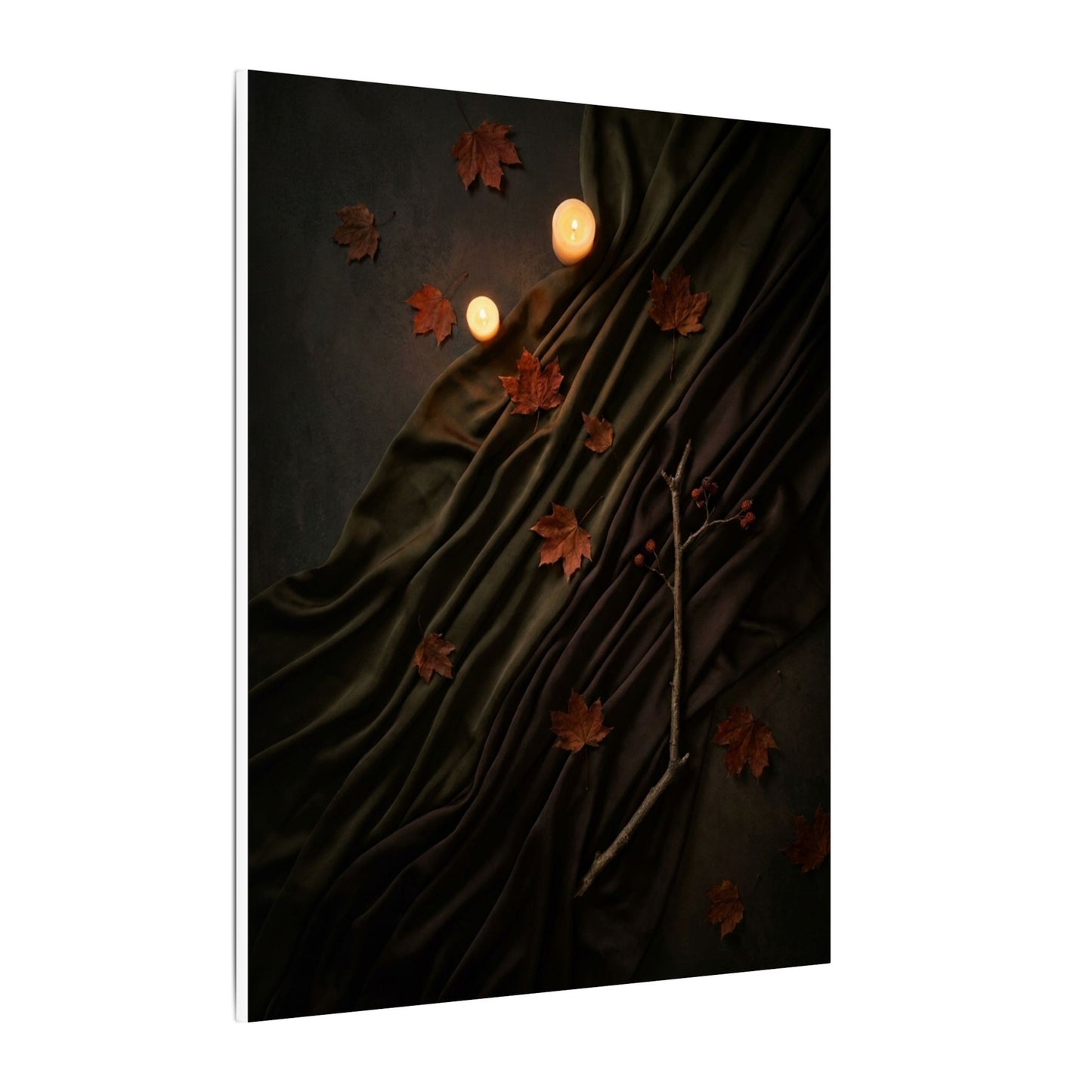 Autumn Silk Drape Moody Minimal Canvas Art | Moody Decor