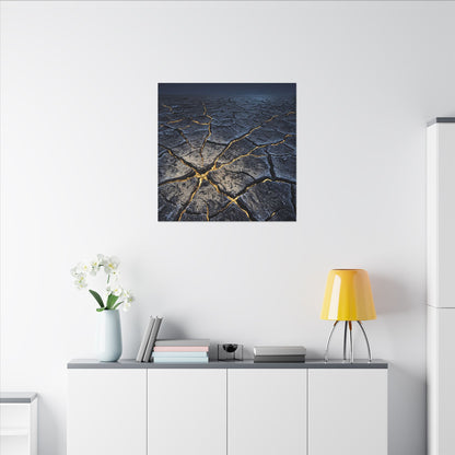 Cracked Earth Broken Beauty Canvas Art | Artful Kintsugi Art