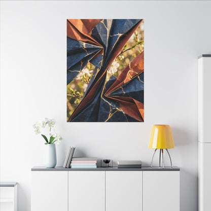 Golden Hour Paper Fold Canvas Art - Kintsugi Ma