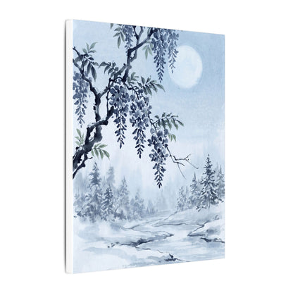 Seijaku Wisteria Canvas Art - Zen Sumi E