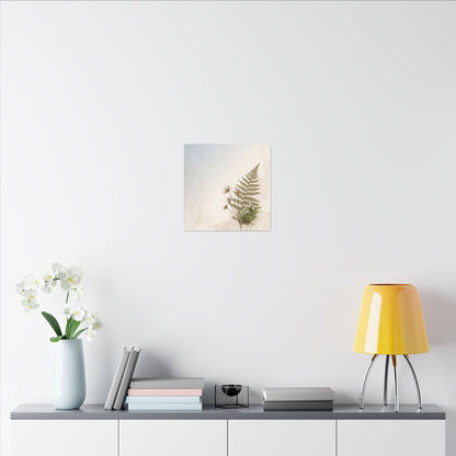 Winter Moss Close Up Herbarium Canvas Art | Enchanting Decor