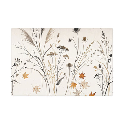 Dawn Dried Flowers Canvas Art - Japandi Kanso