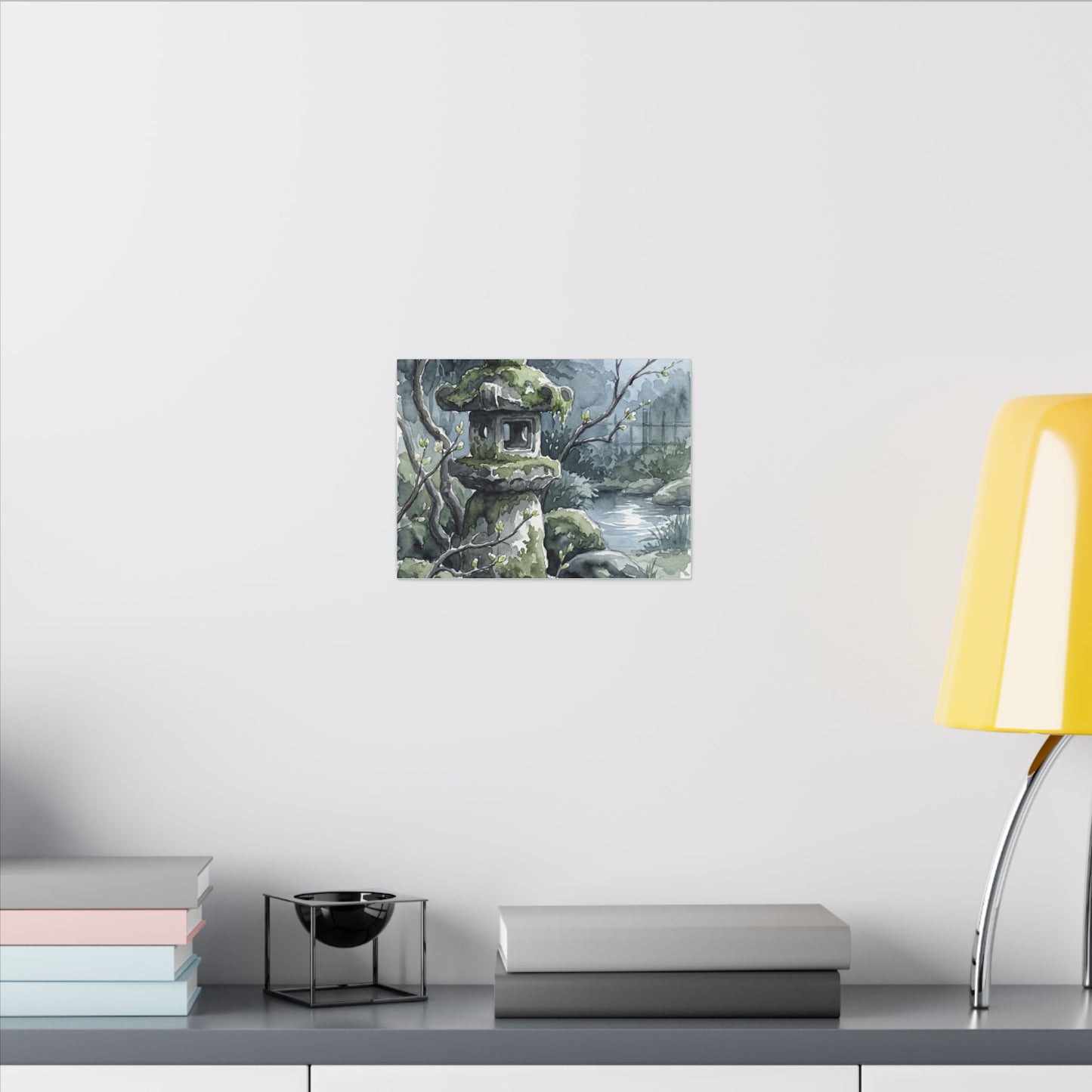 Moonlight Stone Lantern Canvas Art - Japandi Seijaku