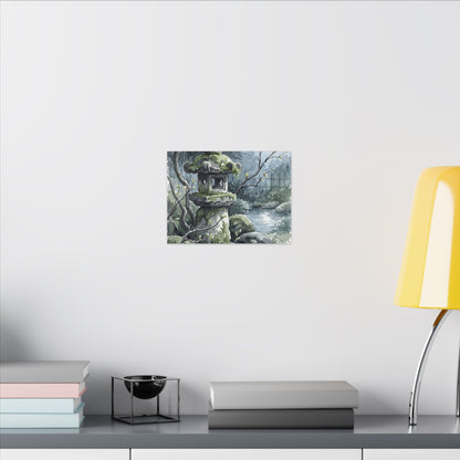 Moonlight Stone Lantern Canvas Art - Japandi Seijaku