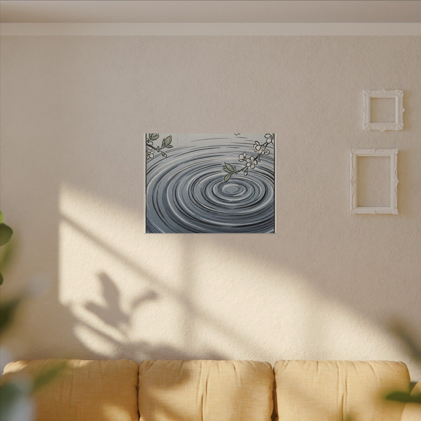 Calm Water Ripple Canvas Art - Ukiyo E Inspired Zen