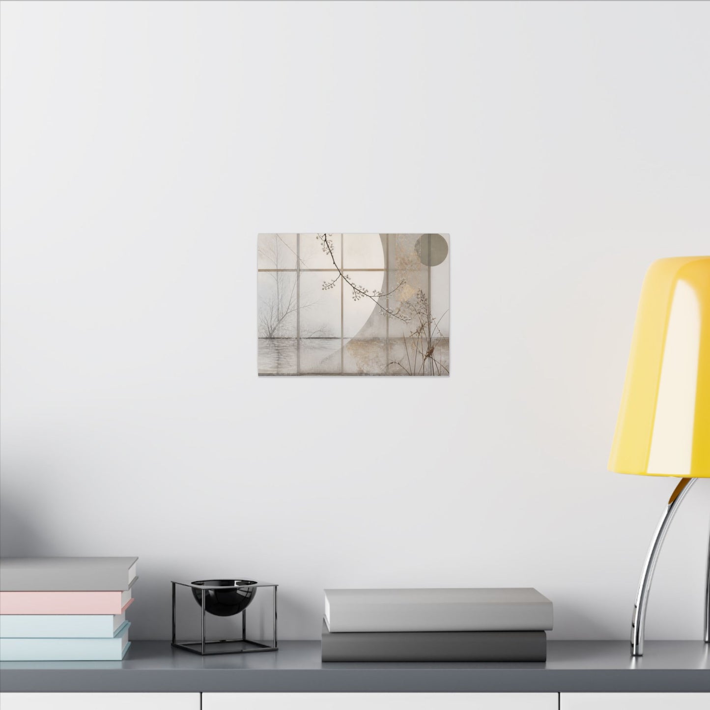 Winter Shoji Screen Japanese Pattern Canvas Art | Elegant Decor