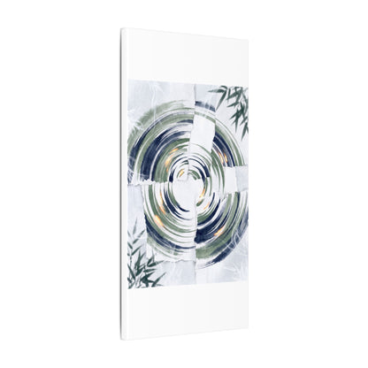 Winter Water Ripple Sumi E Canvas Art | Peaceful Decor
