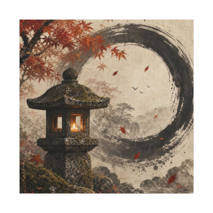 Ma Stone Lantern Canvas Art - Zen Enso