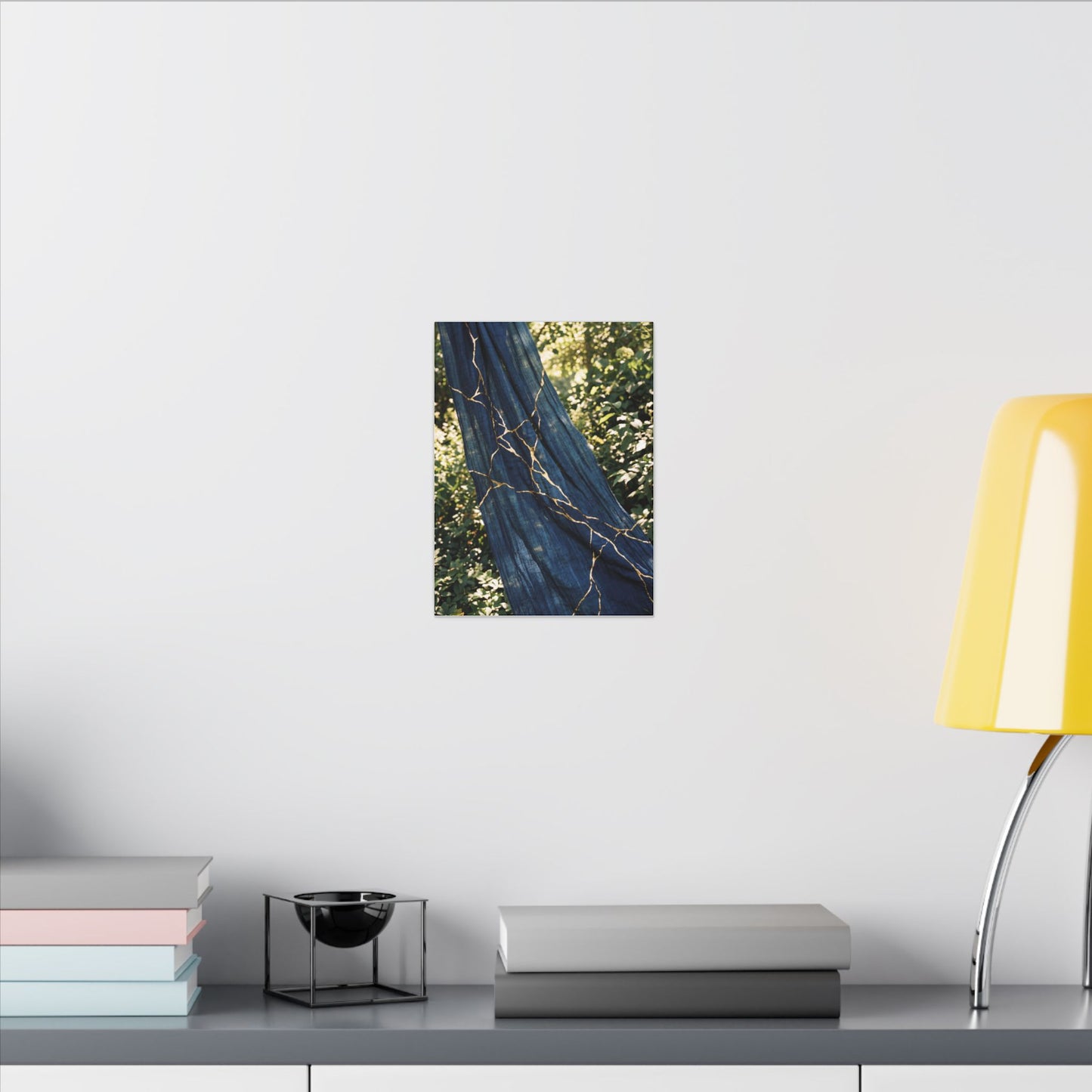 Resilient Silk Drape Canvas Art - Gold Repair Kintsugi