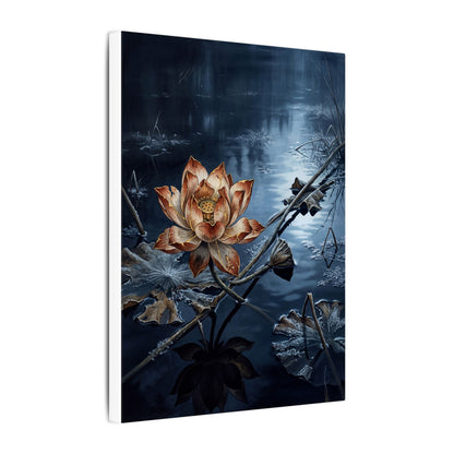 Winter Lotus Flower Broken Beauty Canvas Art | Healing Decor