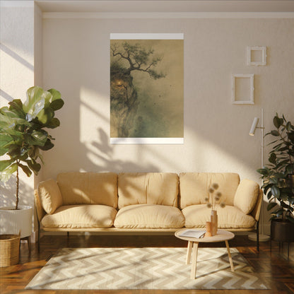 Spring Pine Tree Minimal Line Canvas Art | Earthy Decor
