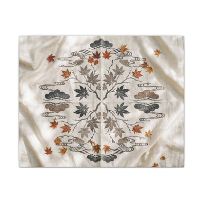 Elegant Silk Drape Canvas Art - Japanese Pattern Japandi
