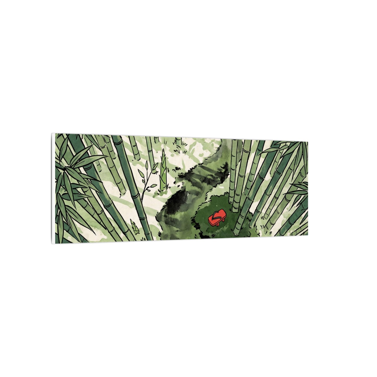 Peaceful Bamboo Grove Canvas Art - Ukiyo E Inspired Zen