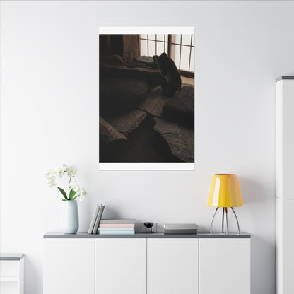 Dark Japandi Shadow Zen Canvas Art