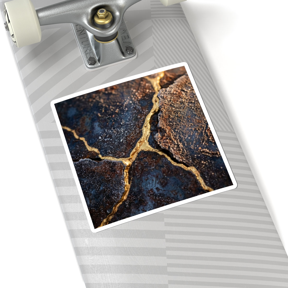 Kanso Rust Patina Sticker - Kintsugi Gold Vein Art Print